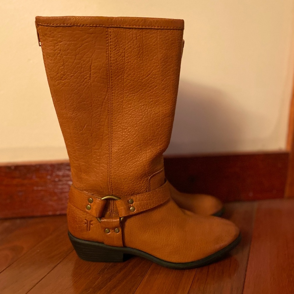 Kids FRYE Phillip Whiskey Brown Harness Boot